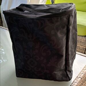 Thirty-One Black Zip Top Storage Bag